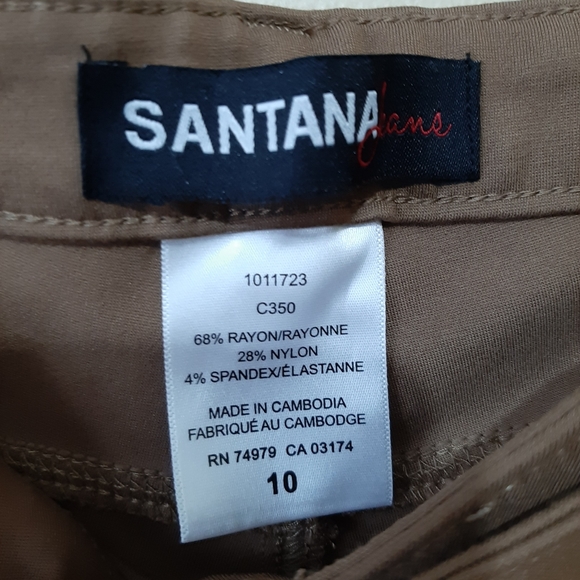 Santana Brown Stretch Pants - Picture 6 of 6
